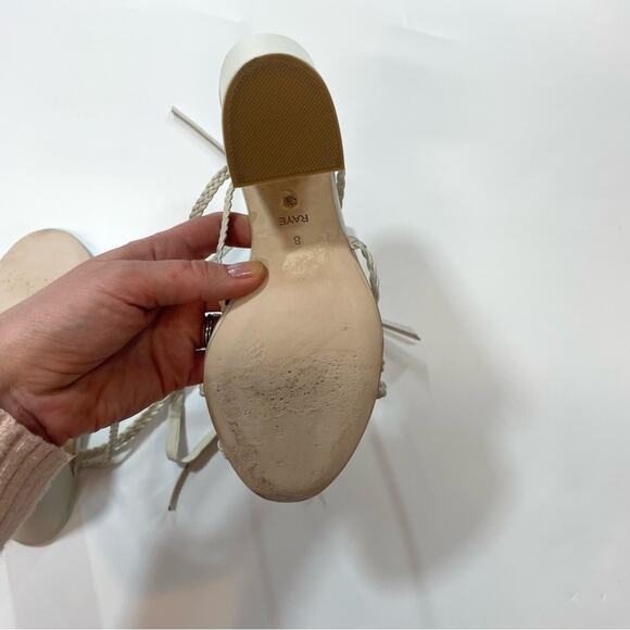 Raye Melissa Heel in Bone summer sandals size 8 - Picture 6 of 12